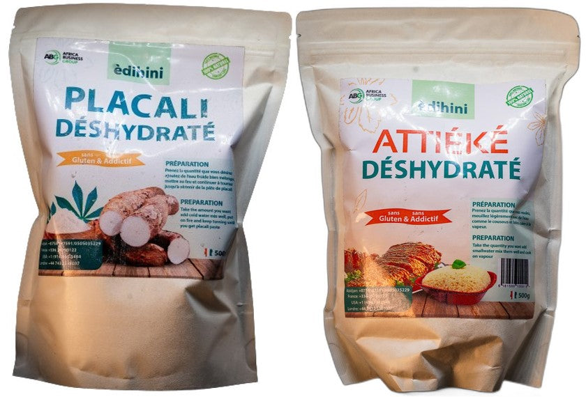 Pack de Placali déshydraté-Attiéké déshydraté 1Kg