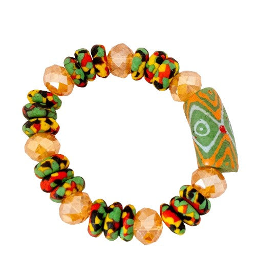 Bracelet artisanal avec couleurs groupées