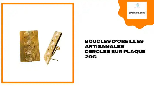 Boucles d'oreilles artisanales cercles sur plaque 20g by@Outfy