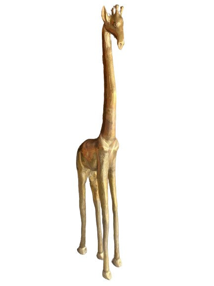 Sculpture artisanale d'une girafe