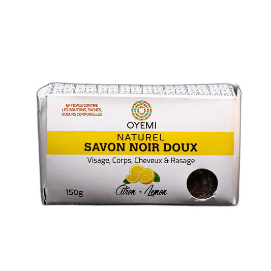 Savon noir doux citron en pain