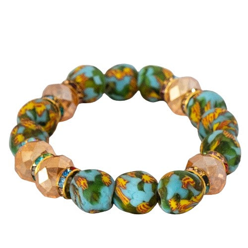 Bracelet artisanal couleurs regroupées
