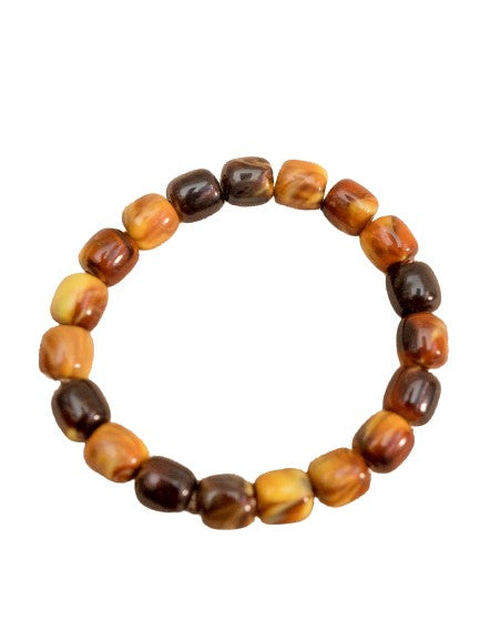 Bracelet artisanal marron clair