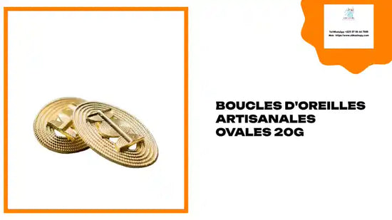 Boucles d'oreilles artisanales ovales 20g by@Outfy